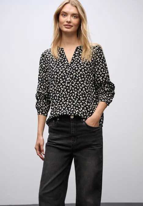 Gemusterte Tunika Black