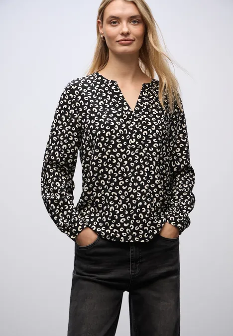 Gemusterte Tunika Black
