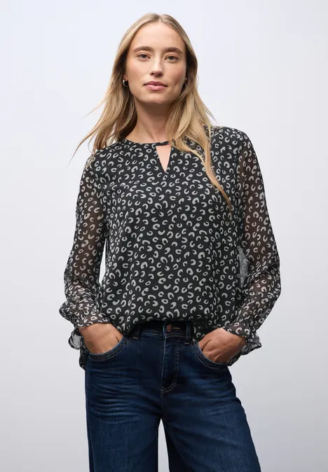Leo Chiffon Tunika Black