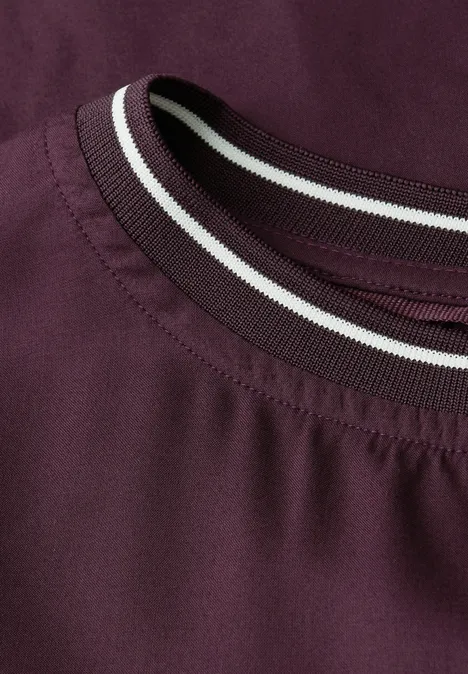 Bluse mit Tape Details Jazz Berry