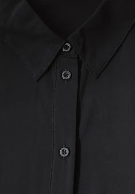 Hemdbluse mit Leo-Details Black