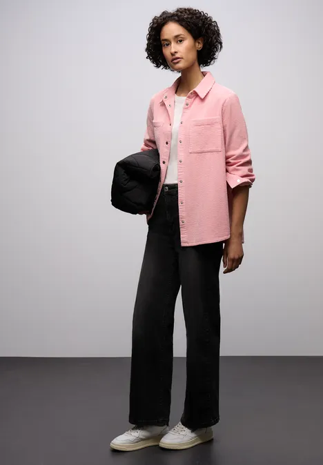 Cord Hemdbluse powder pink