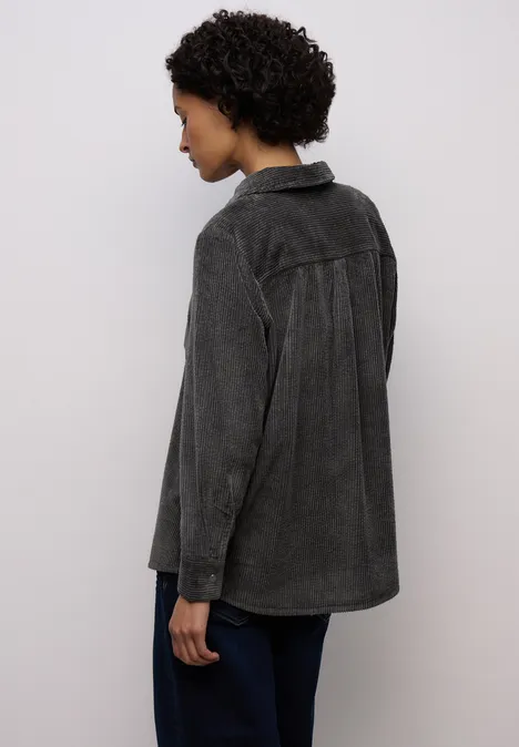 Chemisier en velours côtelé gravel grey
