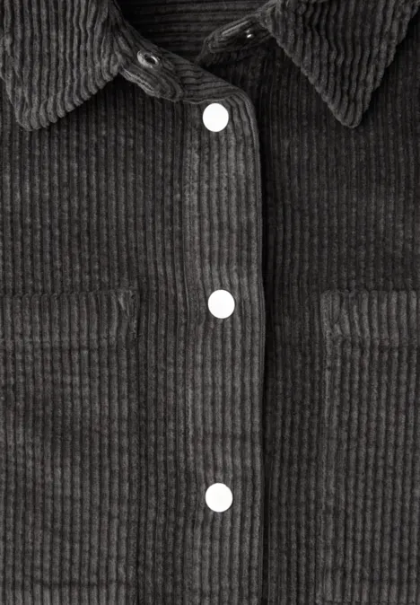 Chemisier en velours côtelé gravel grey