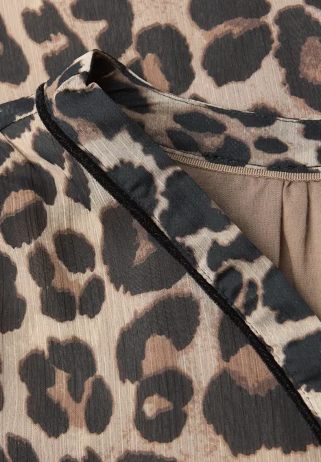 Chiffon Tunika mit Tape mocha glow