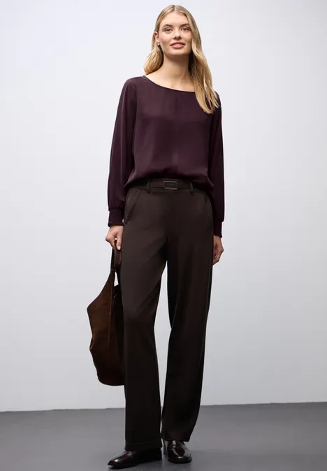 Bluse mit Smok-Bündchen jazz berry Bluse mit Smok-Bündchen jazz berry