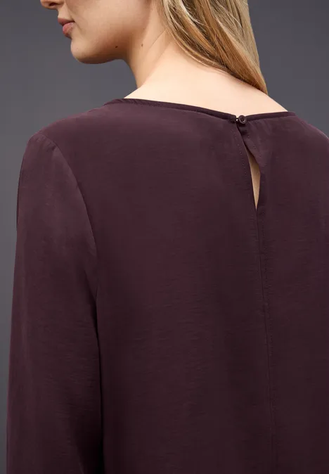 Bluse mit Smok-Bündchen jazz berry Bluse mit Smok-Bündchen jazz berry