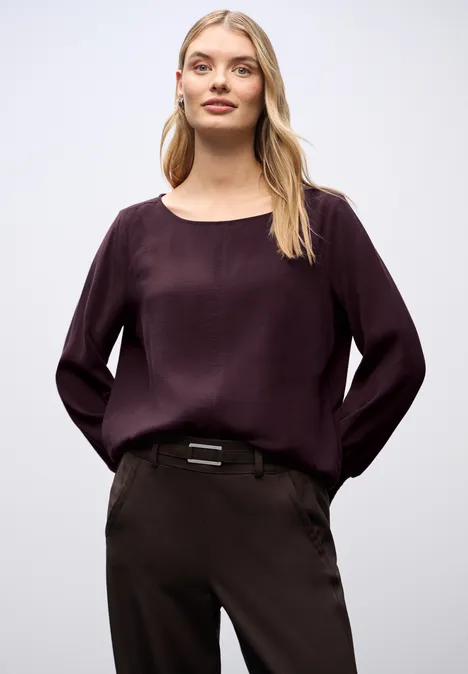 Bluse mit Smok-Bündchen jazz berry Bluse mit Smok-Bündchen jazz berry