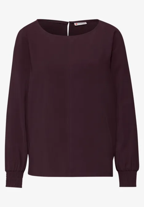 Bluse mit Smok-Bündchen jazz berry Bluse mit Smok-Bündchen jazz berry