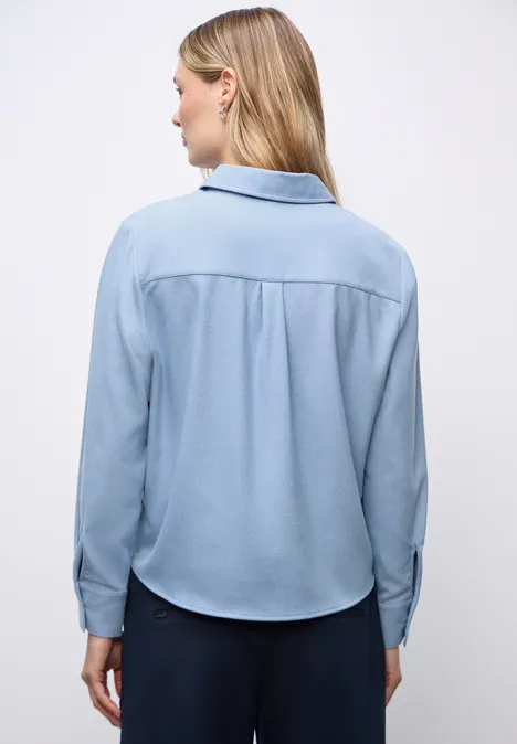 Melange Bluse mit Tape frosted blue mel. Melange Bluse mit Tape frosted blue mel.