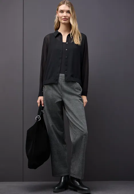 Chiffon overhemd blouse Black Chiffon overhemd blouse Black