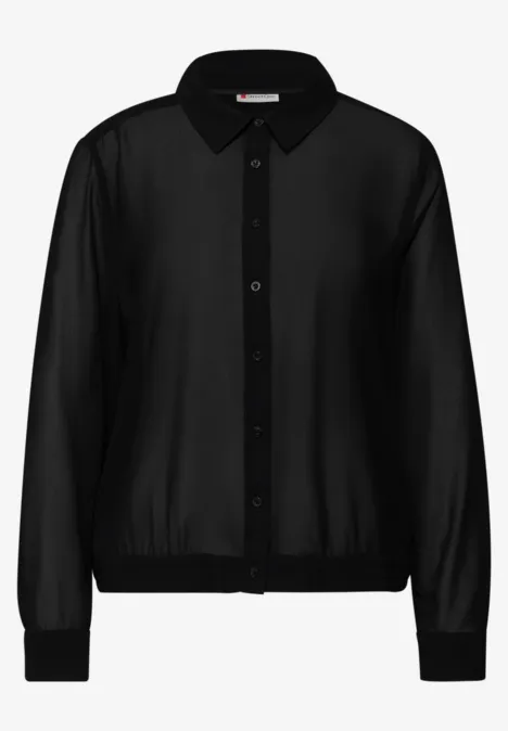 Chiffon overhemd blouse Black Chiffon overhemd blouse Black