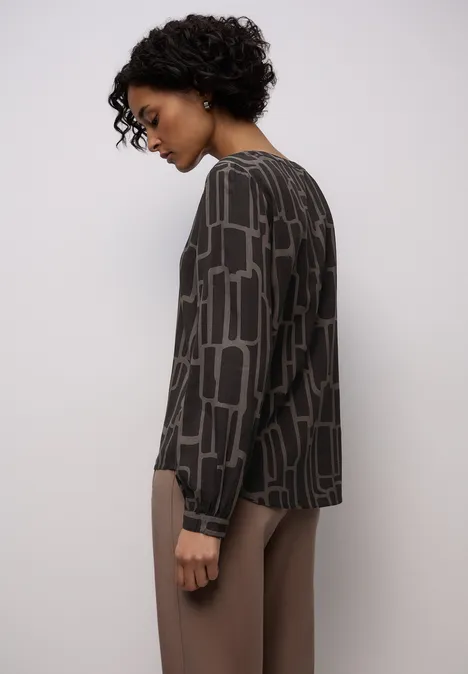 Tunique à motifs darkest brown