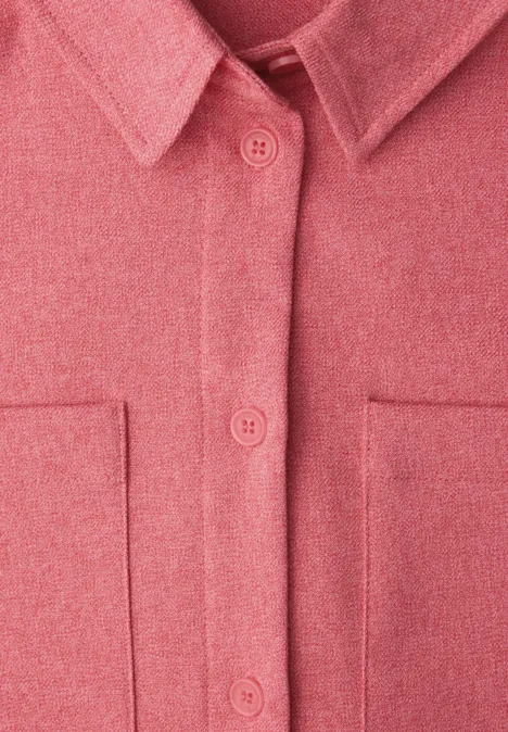 Hemdbluse mit Taschen striking coral mel.
