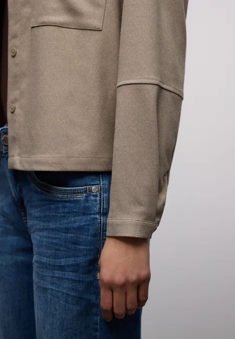 Hemdbluse mit Taschen light terra mocha mel.