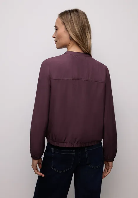 Overhemd blouse met zakken Jazz Berry