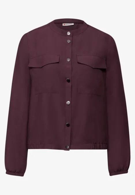 Overhemd blouse met zakken Jazz Berry
