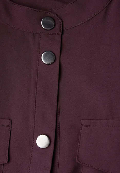 Overhemd blouse met zakken Jazz Berry