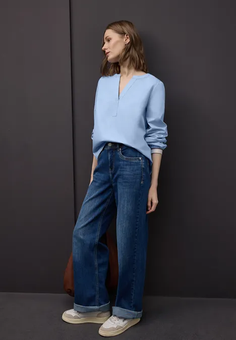 Tunika mit Tapedetails original blue