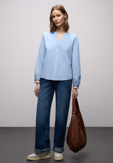 Tunika mit Tapedetails original blue