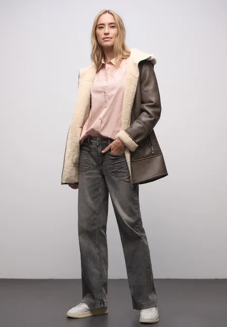 Gestreifte Business Bluse faded rose Gestreifte Business Bluse faded rose