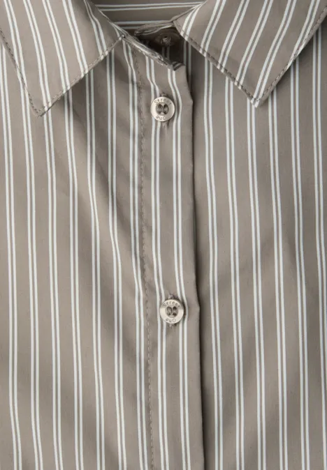 Gestreifte Business Bluse light terra mocha Gestreifte Business Bluse light terra mocha