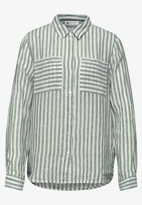 Linnen overhemd met lange mouwen bound green