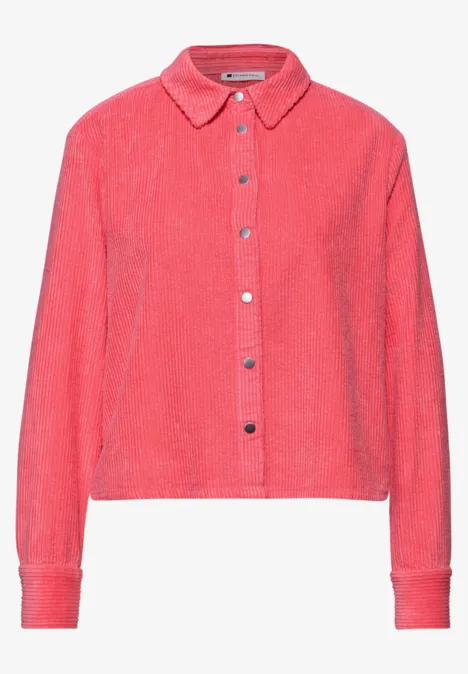 Hemdbluse striking coral