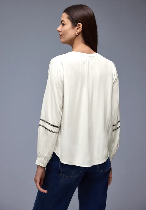 Tuniek met tapedetails off white