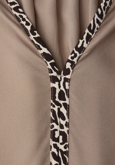 Tunique avec détails de ruban adhésif light terra mocha