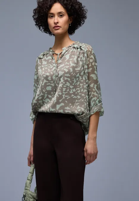 Tuniek met ruches pale mint green