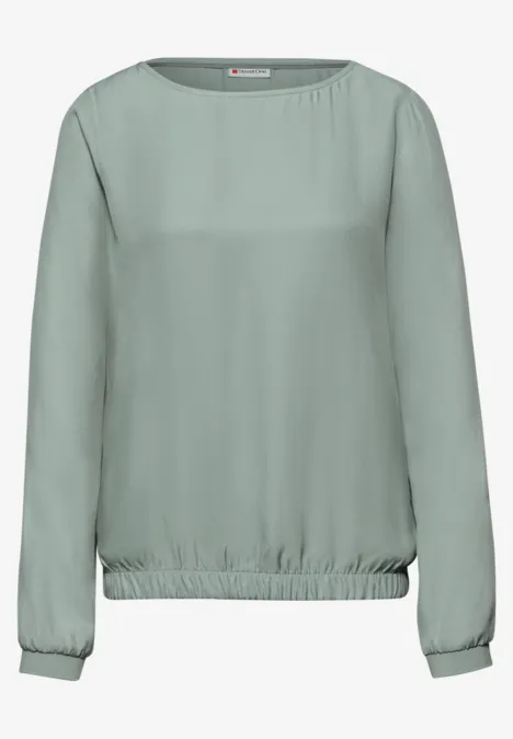 Blouse met elastische zoom dark mint green