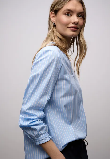 Blouse met ruches original blue Blouse met ruches original blue