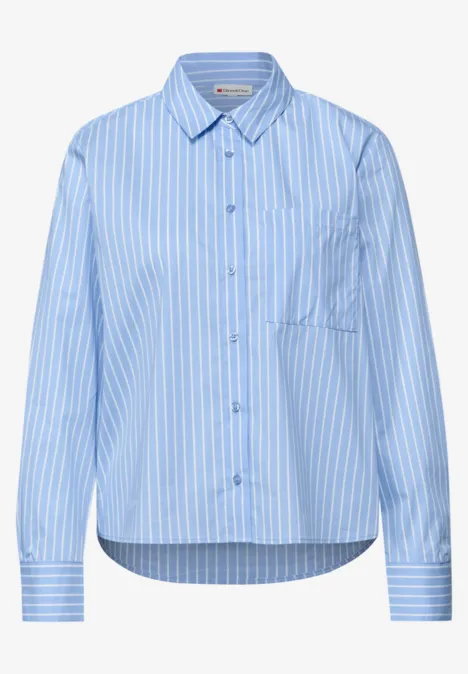 Gestreifte Hemdbluse original blue