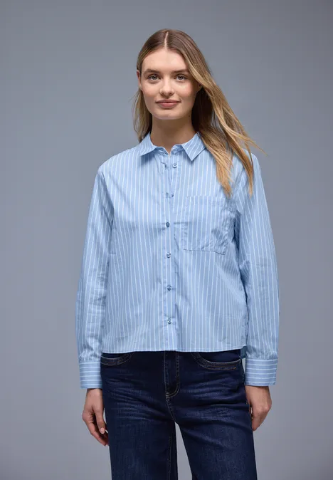 Gestreifte Hemdbluse original blue