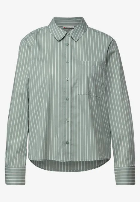 Gestreifte Hemdbluse dark mint green