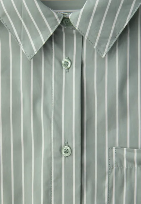 Gestreifte Hemdbluse dark mint green