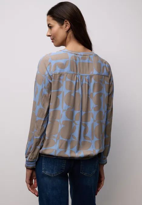 Bluse mit Tapedetails bonnet blue