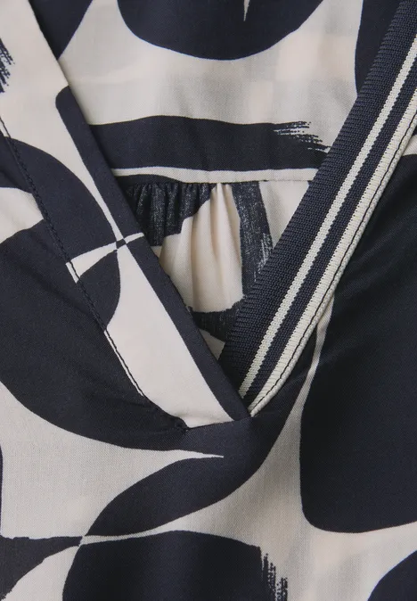 Bluse mit Tapedetails shadowed navy