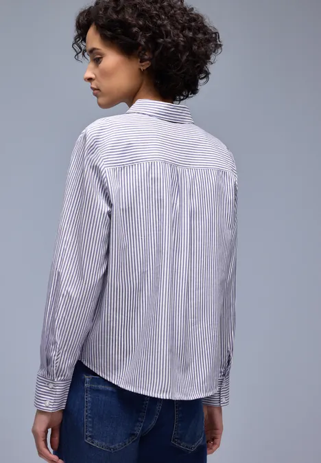 Gestreifte Hemdbluse original blue