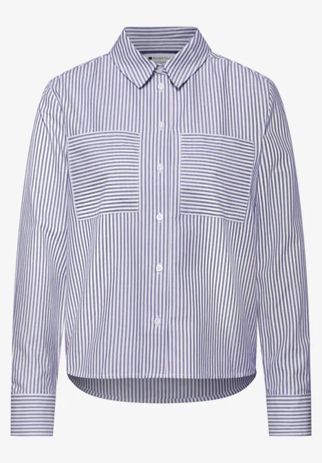 Gestreifte Hemdbluse original blue