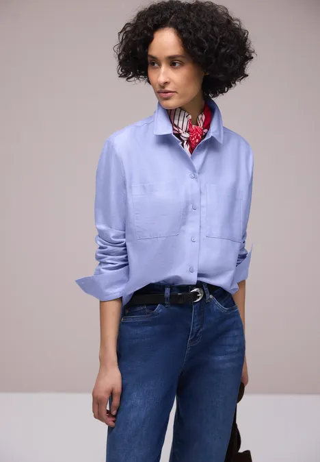 Hemdbluse mit Brusttaschen original blue