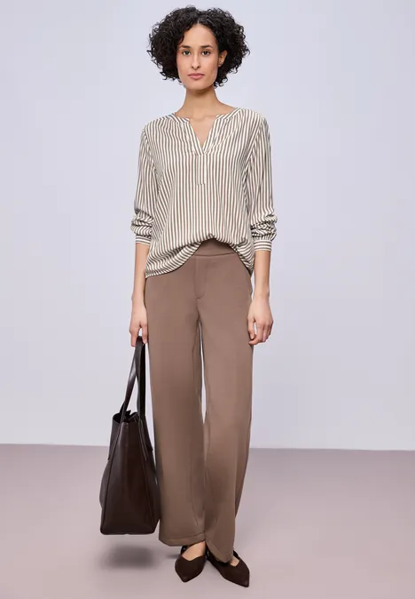 Gestreifte Tunika light terra mocha