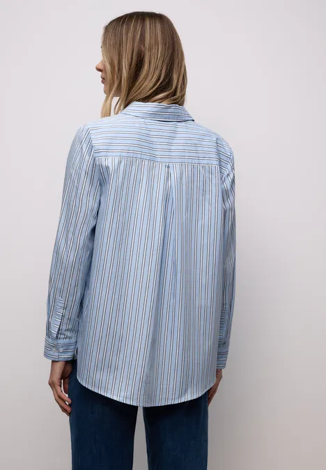 Gestreifte Hemdbluse original blue