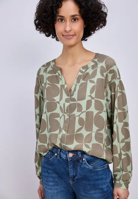 Blouse avec détail smocké pale mint green