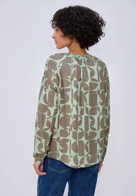 Blouse avec détail smocké pale mint green