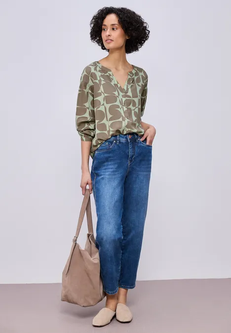 Blouse avec détail smocké pale mint green