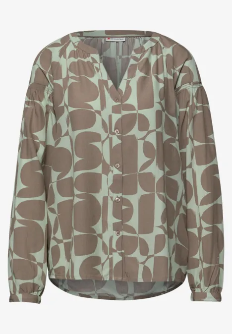 Blouse avec détail smocké pale mint green