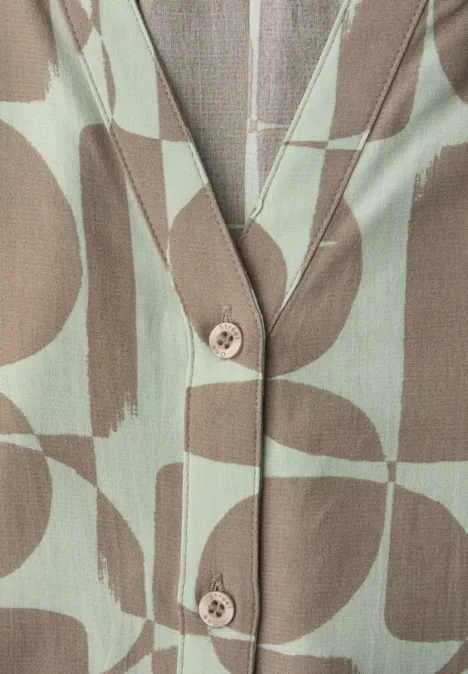 Blouse avec détail smocké pale mint green