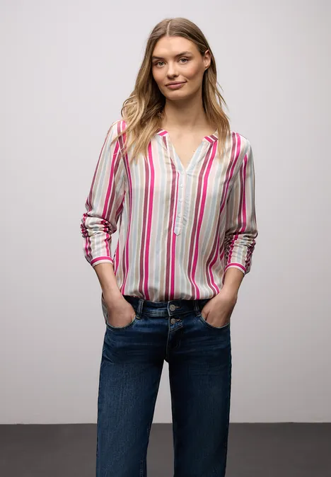 Gestreifte Tunika magenta dream